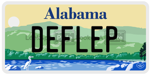 DEFLEP  license plate in AL