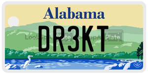 DR3KT  license plate in AL