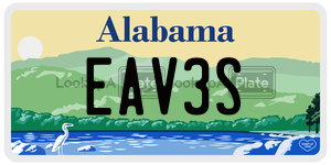 EAV3S  license plate in AL