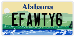 EFAWTY6  license plate in AL