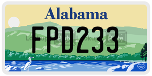 FPD233  license plate in AL