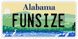FUNSIZE  license plate in AL