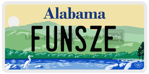 FUNSZE  license plate in AL