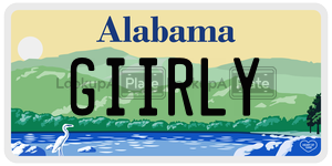 GIIRLY  license plate in AL