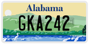 GKA242 license plate in Alabama