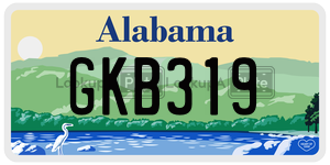 GKB319  license plate in AL