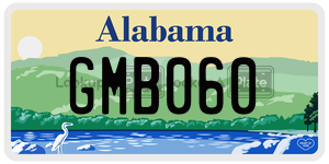 GMB060  license plate in AL