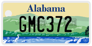 GMC372  license plate in AL