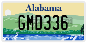 GMD336  license plate in AL