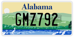 GMZ792  license plate in AL