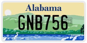 GNB756  license plate in AL