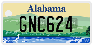 GNC624  license plate in AL