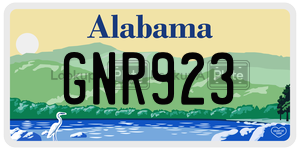 GNR923 license plate in Alabama
