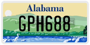 GPH688  license plate in AL