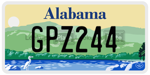 GPZ244 license plate in Alabama