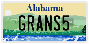 GRANS5  license plate in AL