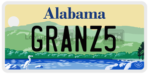 GRANZ5  license plate in AL