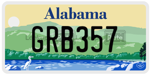 GRB357  license plate in AL