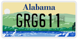 GRG611 license plate in Alabama