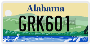 GRK601 license plate in Alabama