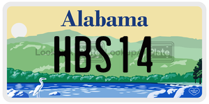 HBS14  license plate in AL
