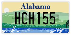 HCH155  license plate in AL