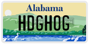 HDGH0G  license plate in AL
