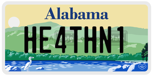 HE4THN1  license plate in AL