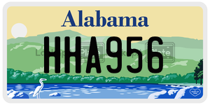 HHA956  license plate in AL