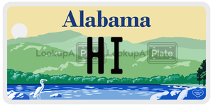HI license plate in Alabama