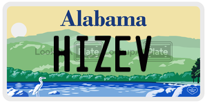 HIZEV license plate in Alabama