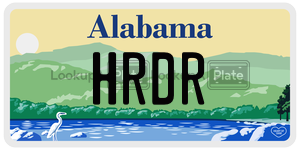 HRDR  license plate in AL