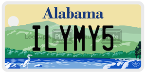 ILYMY5  license plate in AL