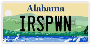 IRSPWN  license plate in AL