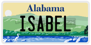 ISABEL  license plate in AL