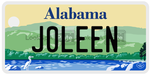 J0LEEN  license plate in AL