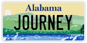 J0URNEY  license plate in AL