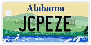 JCPEZE  license plate in AL