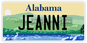 JEANNI  license plate in AL