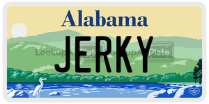 JERKY  license plate in AL