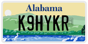 K9HYKR  license plate in AL