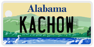 KACH0W  license plate in AL