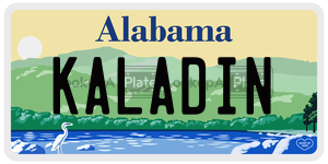 KALADIN  license plate in AL