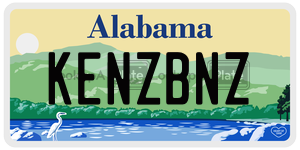 KENZBNZ  license plate in AL