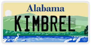 KIMBREL  license plate in AL