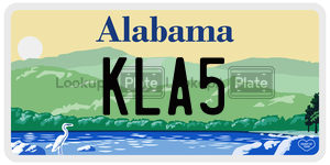 KLA5 license plate in Alabama