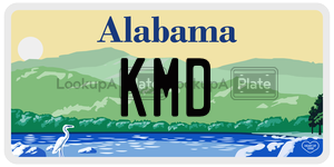 KMD license plate in Alabama