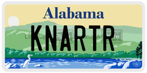 KNARTR  license plate in AL