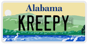KREEPY  license plate in AL