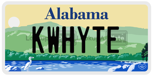 KWHYTE  license plate in AL